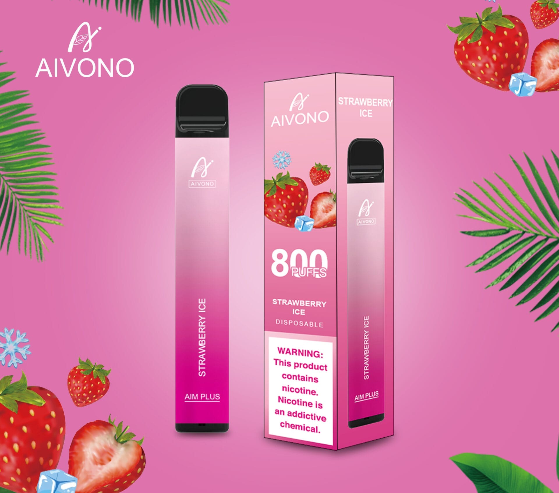 Aivono AIM Plus 800 Puffs | 0%-5% nicotine, 3.2mL, 550mAh, TPD certified, bulk disposable vape - Image 4