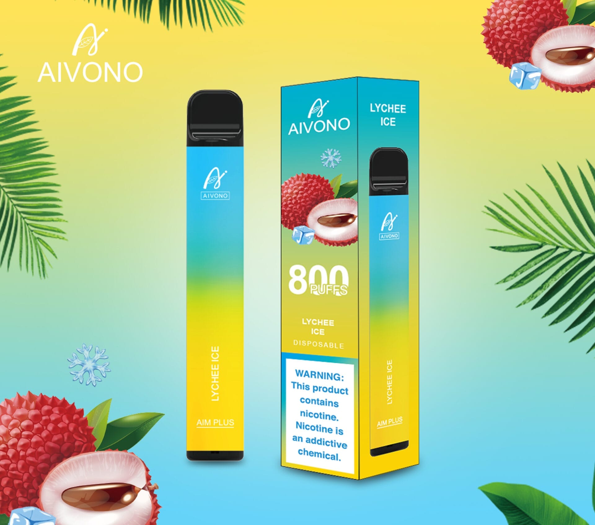 Aivono AIM Plus 800 Puffs | 0%-5% nicotine, 3.2mL, 550mAh, TPD certified, bulk disposable vape - Image 8