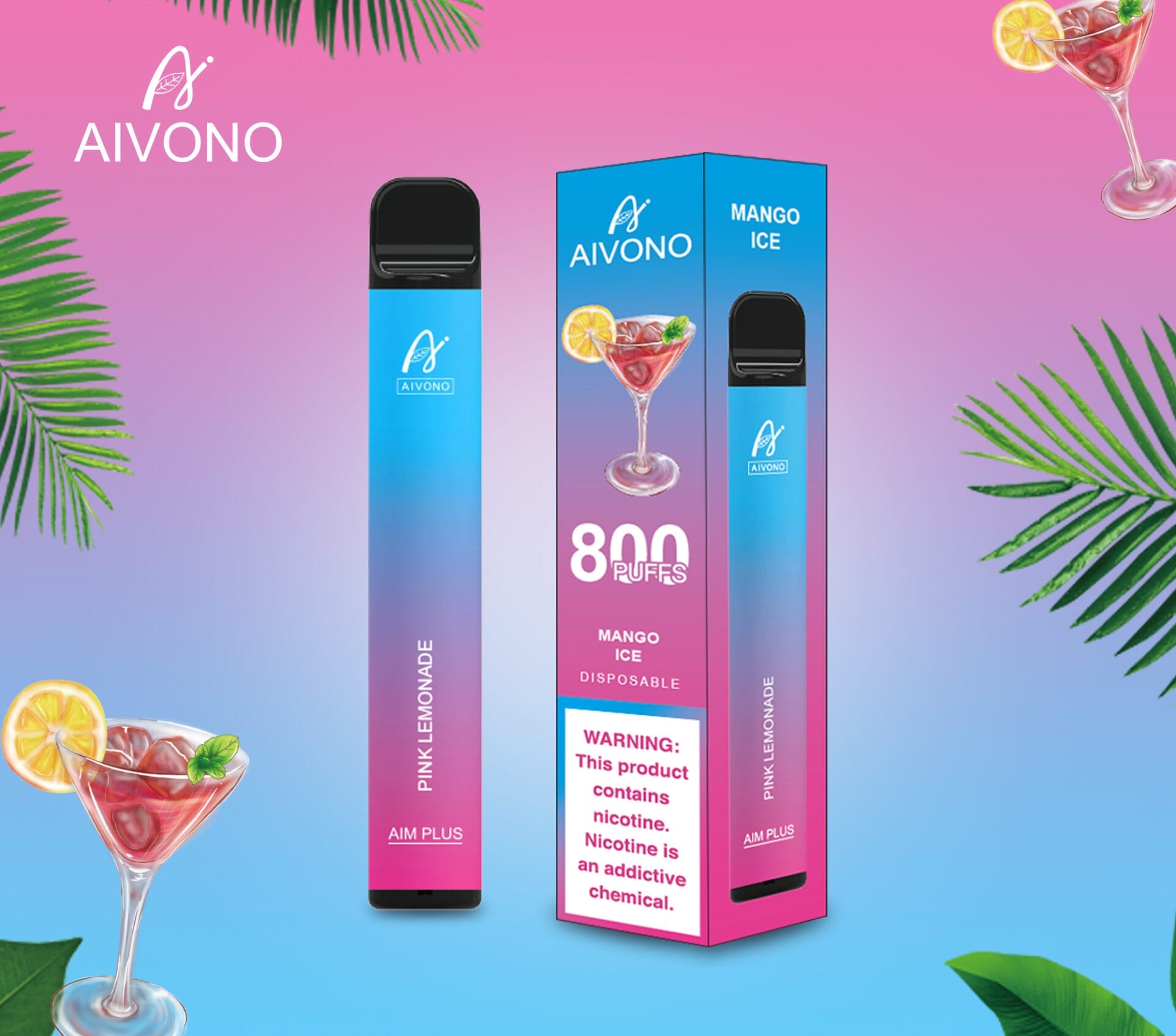 Aivono AIM Plus 800 Puffs | 0%-5% nicotine, 3.2mL, 550mAh, TPD certified, bulk disposable vape - Image 11