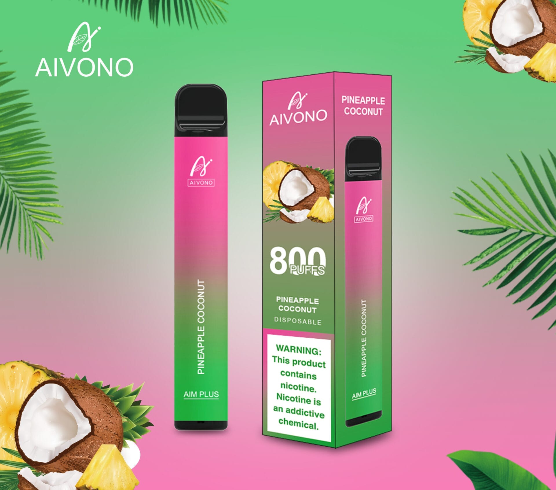 Aivono AIM Plus 800 Puffs | 0%-5% nicotine, 3.2mL, 550mAh, TPD certified, bulk disposable vape - Image 13