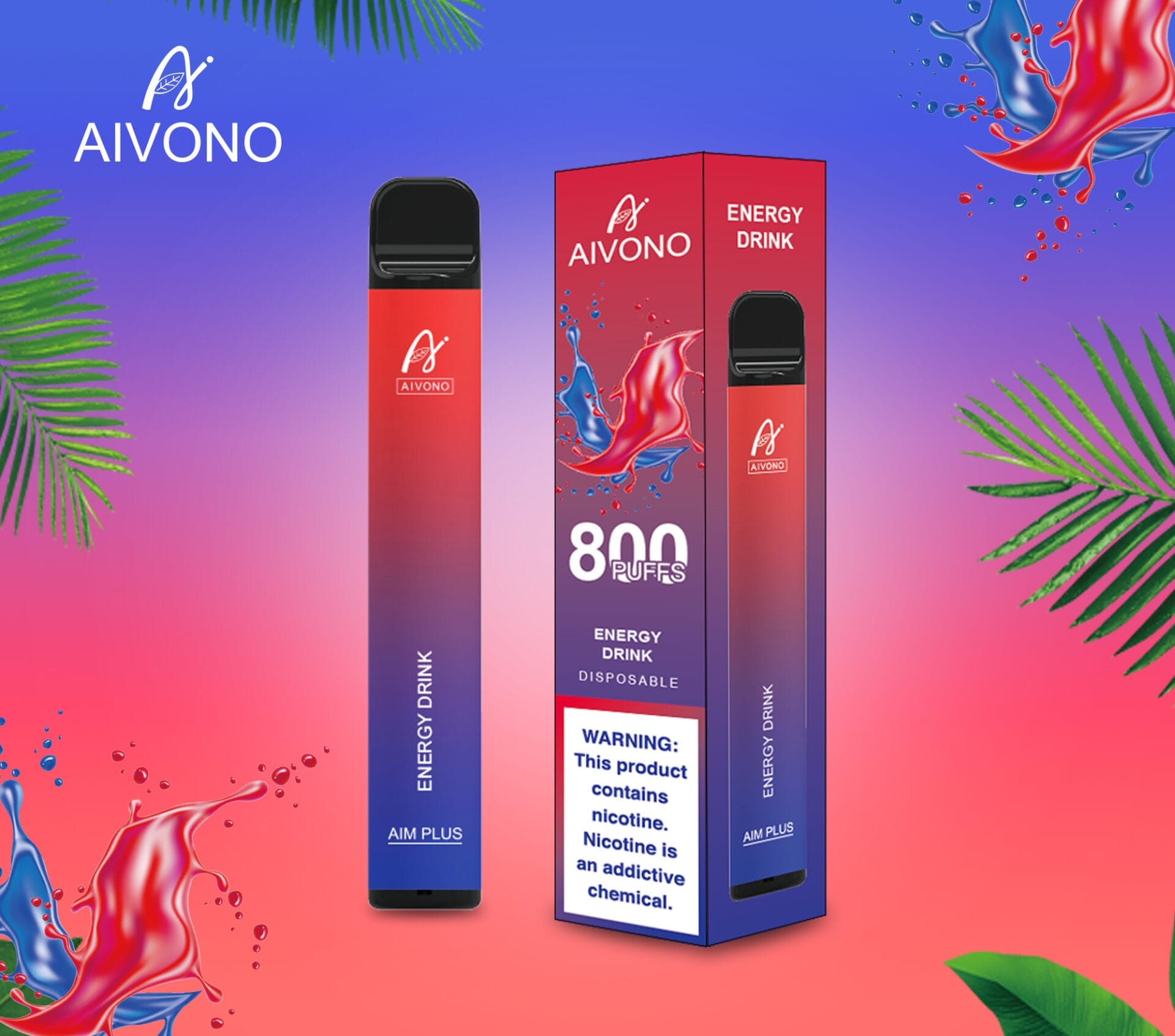 Aivono AIM Plus 800 Puffs | 0%-5% nicotine, 3.2mL, 550mAh, TPD certified, bulk disposable vape - Image 15