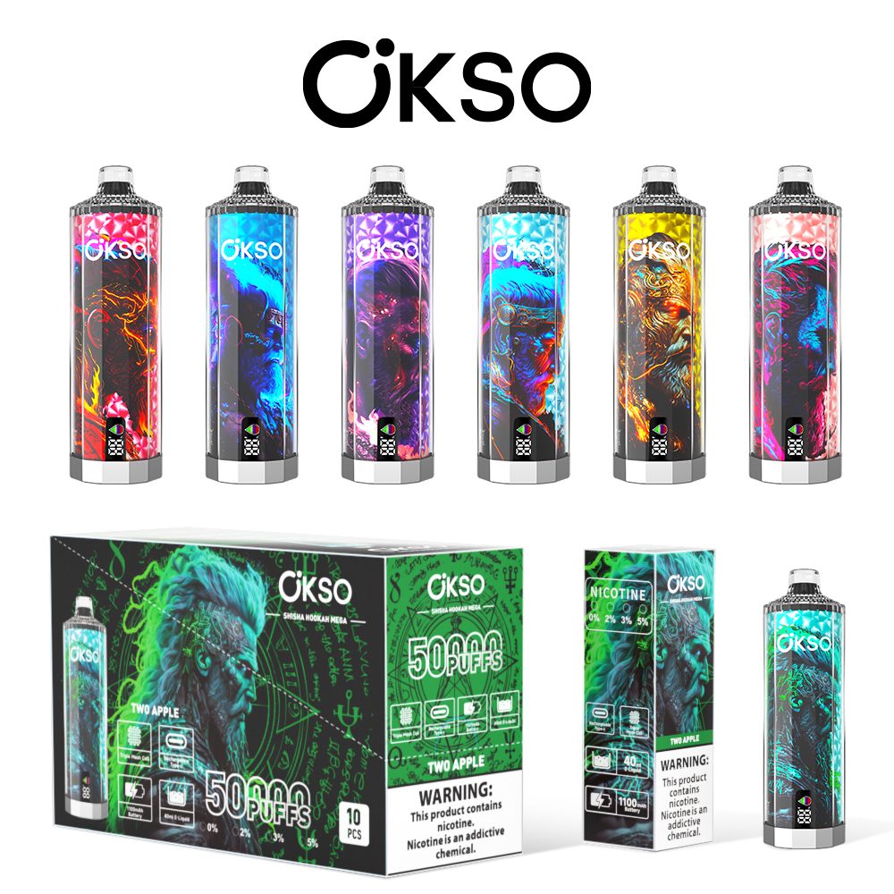 OKSO Shisha Hookah Mega 50000 Puffs | triple mesh coil, 40mL, LED display, adjustable airflow, bulk disposable vape - Image 28
