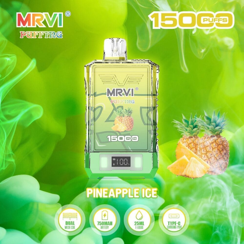 MRVI 15000 Puffs | 2%-5% nicotine, 25mL, dual mesh, power display, bulk vape - Image 4