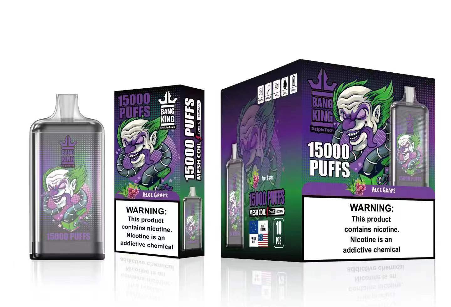 Bang King 15000 Puffs | 0%-5% nicotine, 25mL, 650mAh, airflow control, bulk disposable vape - Image 3