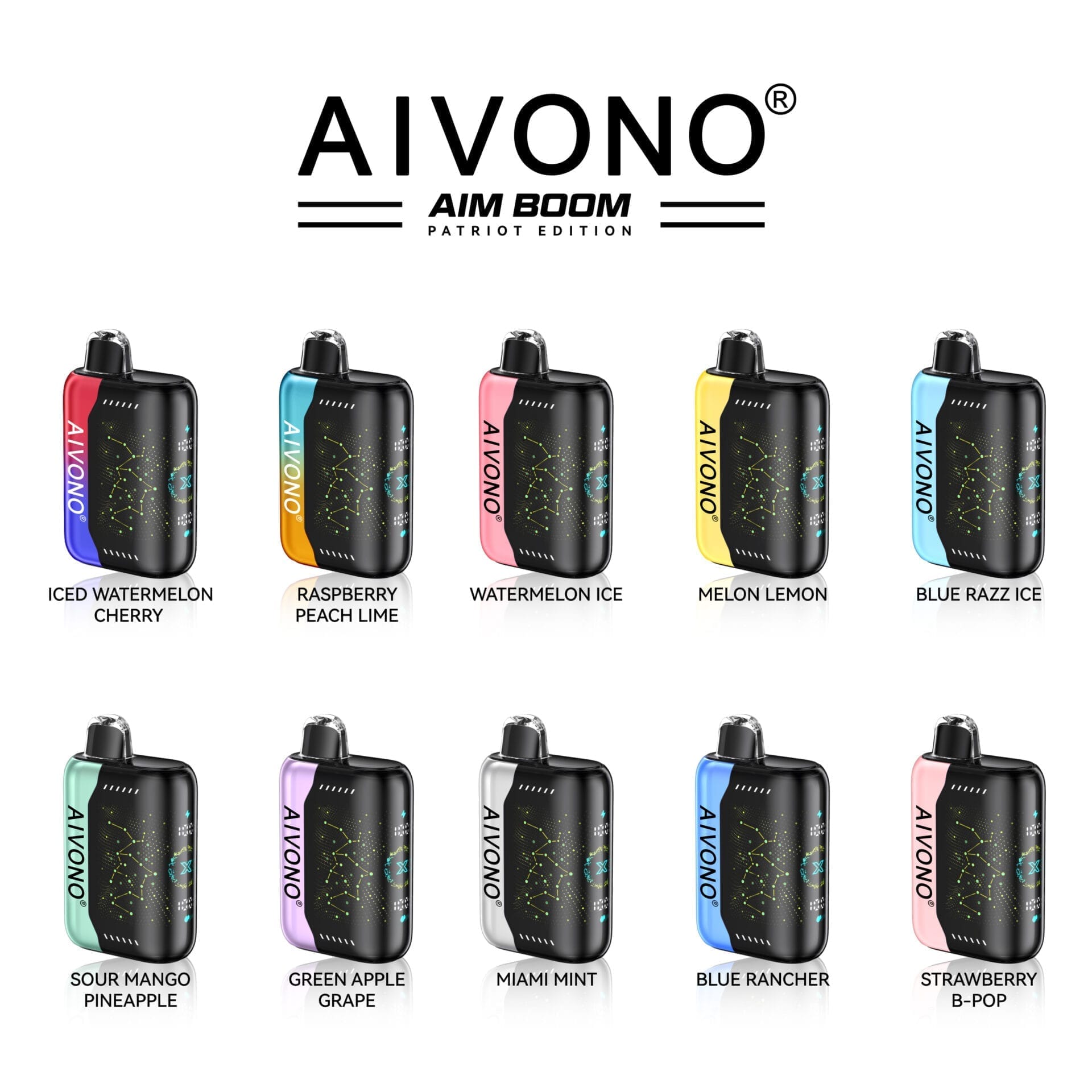 AIVONO BOOM PATRIOT EDITION 25000 Puffs | 0%-5% nicotine, bulk disposable vape - Image 11