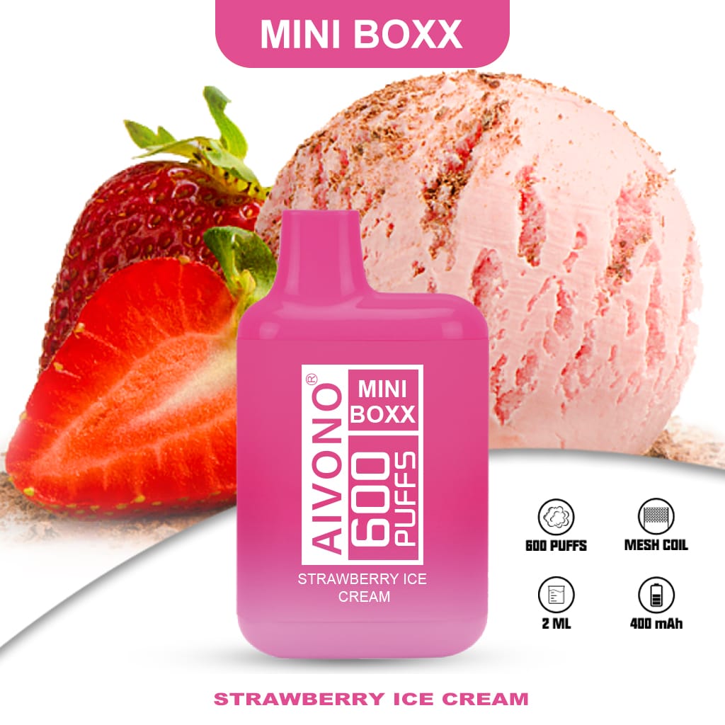 Aivono Mini Boxx 600 Puffs | 0%-5% nicotine, 2mL, 400mAh, bulk disposable vape