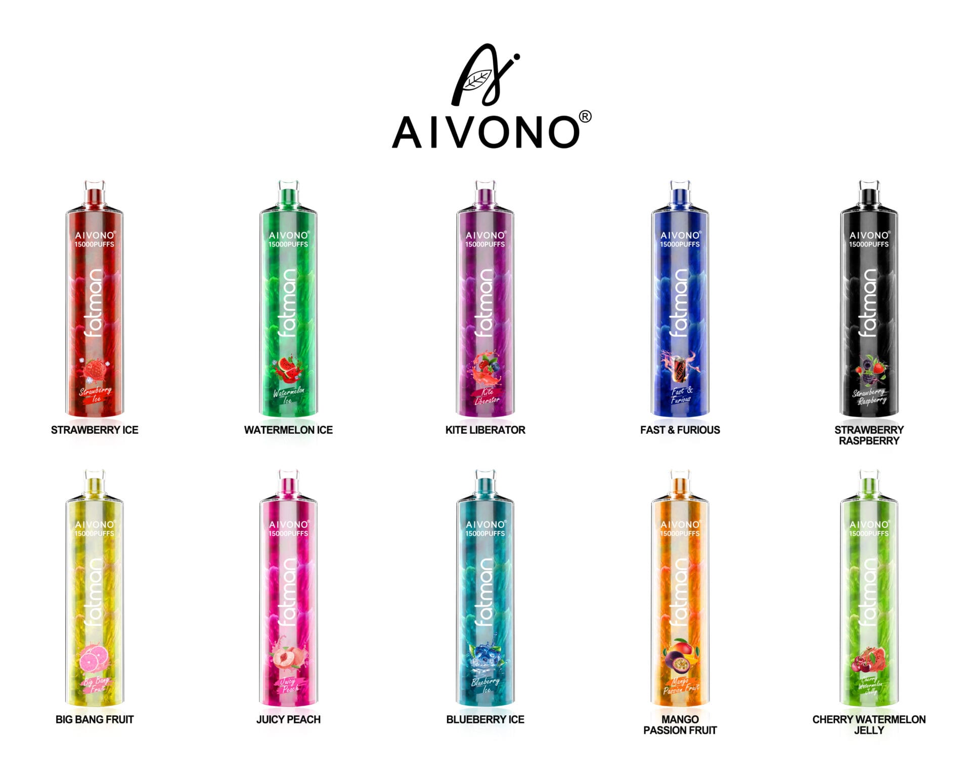 Aivono Fatman Shisha 15000 Puffs | 0%-5% nicotine, 24mL, bulk disposable vape - Image 12