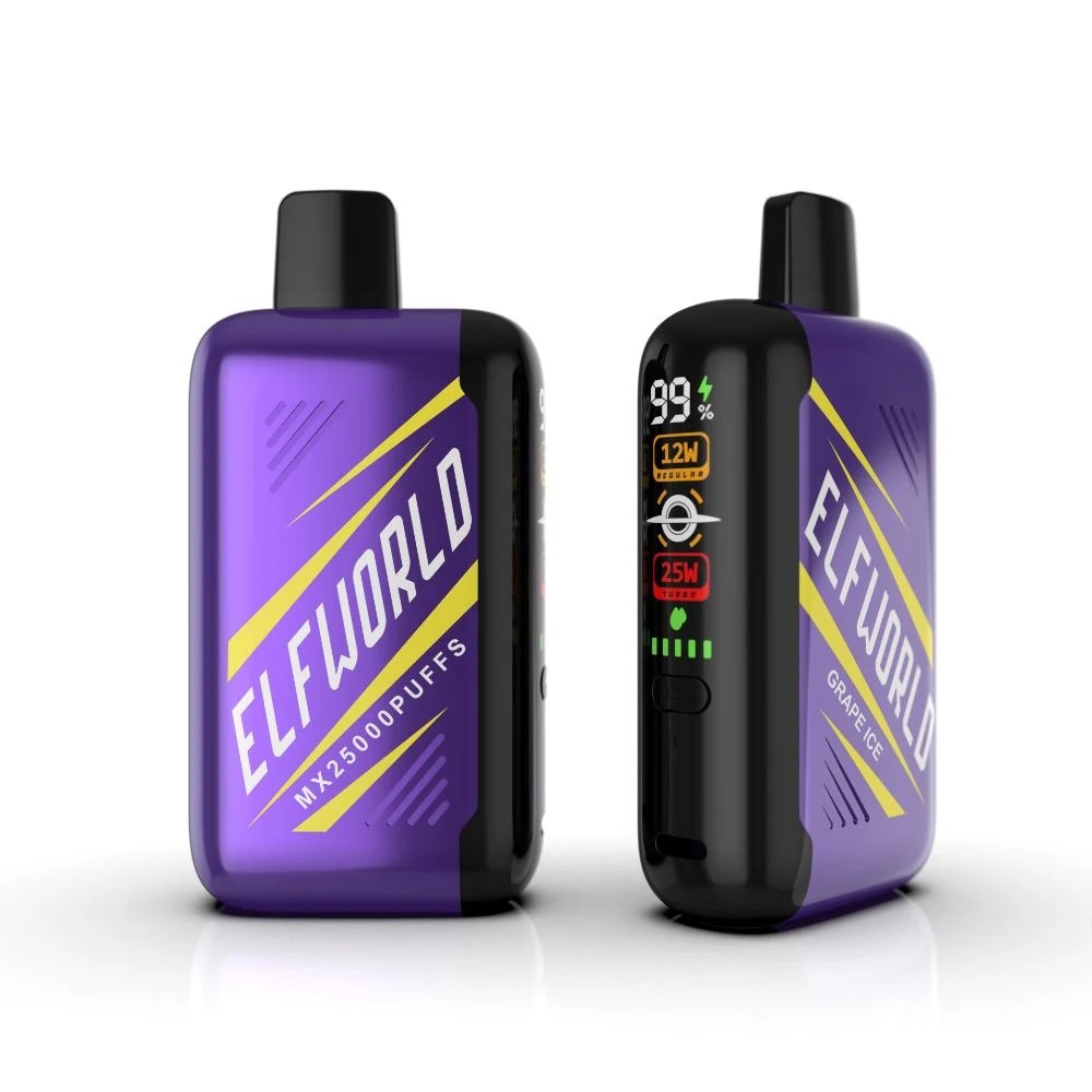 Elfworld MX 25000 Puffs | 0%-5% nicotine, 25mL, digital display, airflow control, bulk disposable vape - Image 2