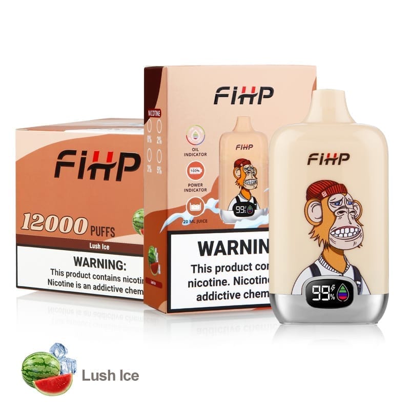 FIHP 12000 Puffs | 2%-5% nicotine, 20mL, LED display, bulk disposable vape - Image 11