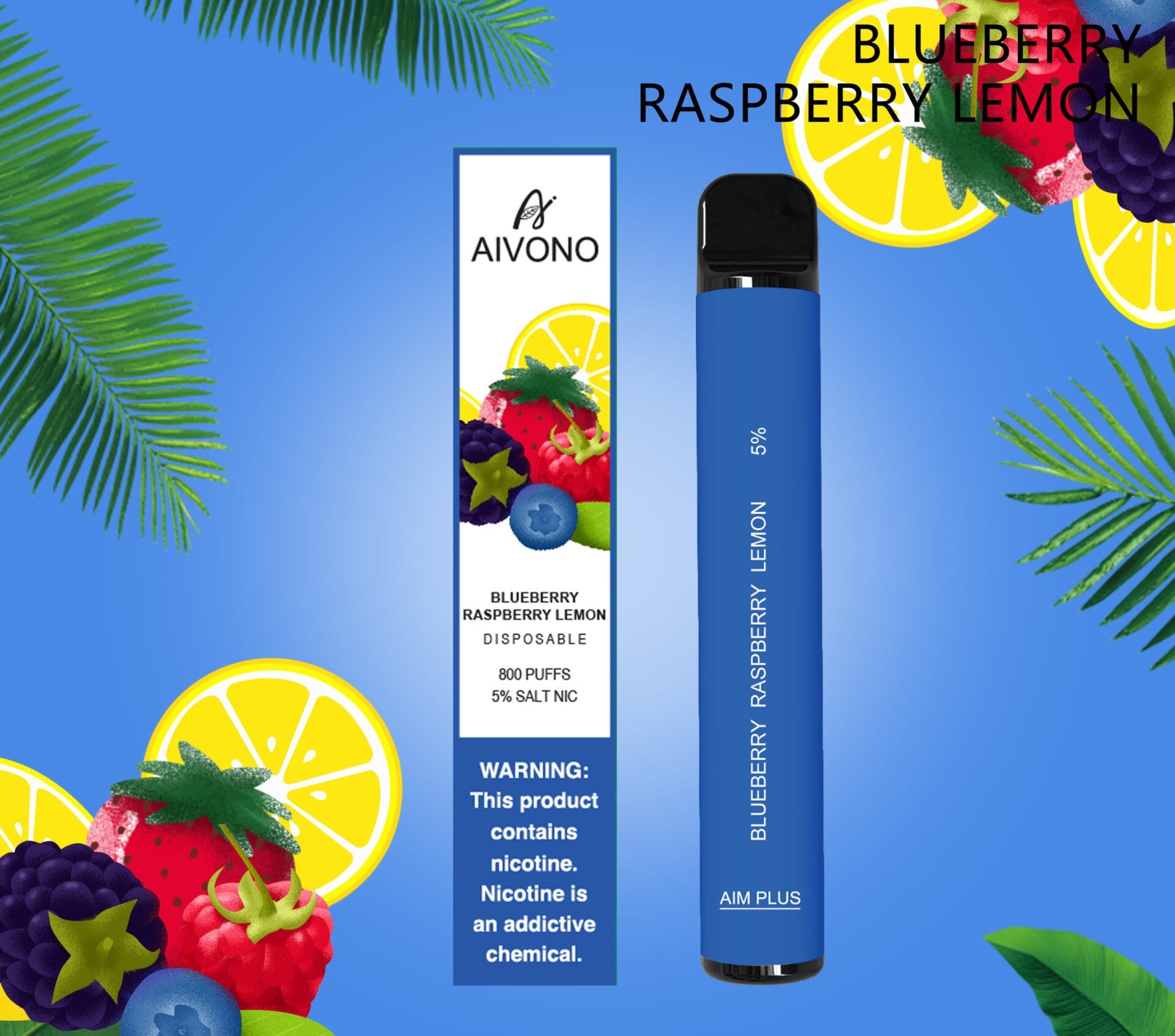 Aivono AIM Plus 800 Puffs | 0%-5% nicotine, 3.2mL, 550mAh, TPD certified, bulk disposable vape - Image 14