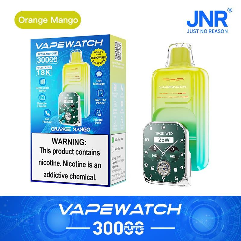 JNR Vape Watch 30000 Puffs | 2% nicotine, 19mL, dual mesh, 1000mAh, smart, quick charge - Image 12