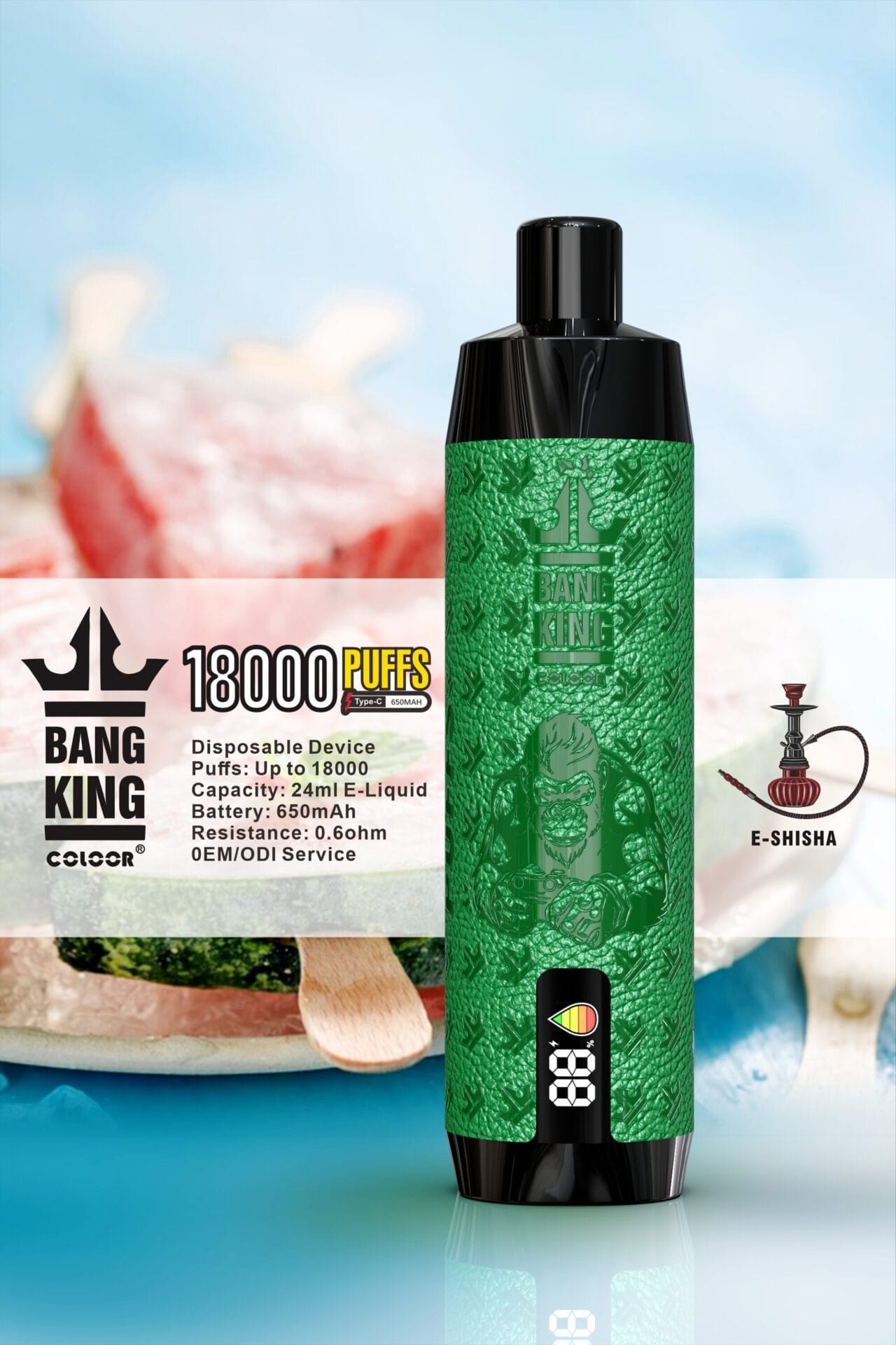 Bang Smart Screen Crown Bar 18000 Puffs | 0%-5% nicotine, bulk vape pen - Image 2