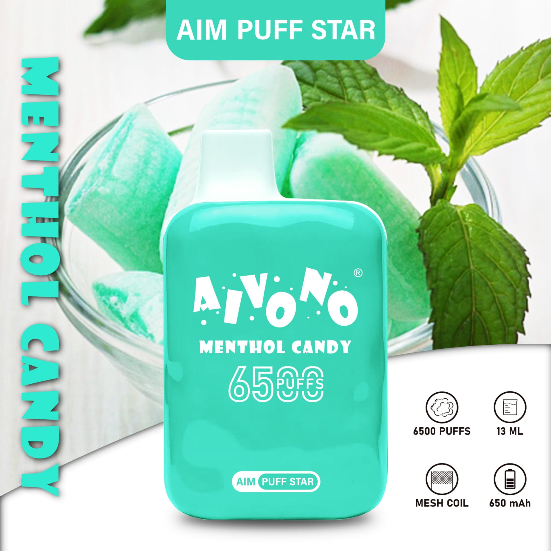 AIVONO Aim Puff Star 6500 Puffs | 0%-5% nicotine, 13mL, bulk disposable vape - Image 8