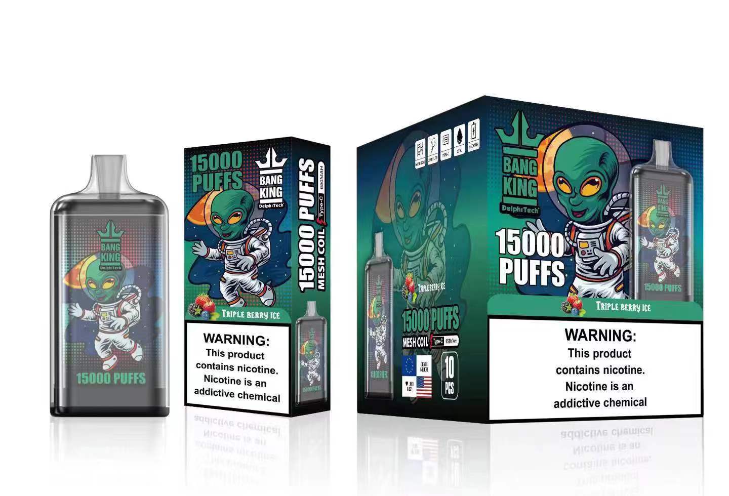 Bang King 15000 Puffs | 0%-5% nicotine, 25mL, 650mAh, airflow control, bulk disposable vape - Image 4