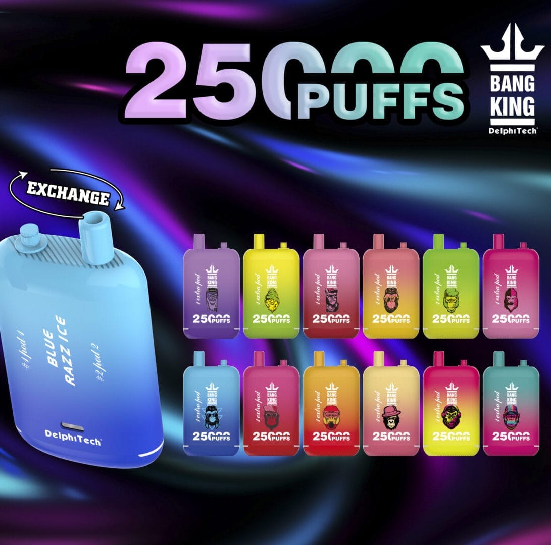 Bang King 25000 Puffs | dual pods 0%-5% nicotine, 46mL 650mAh bulk disposable vape