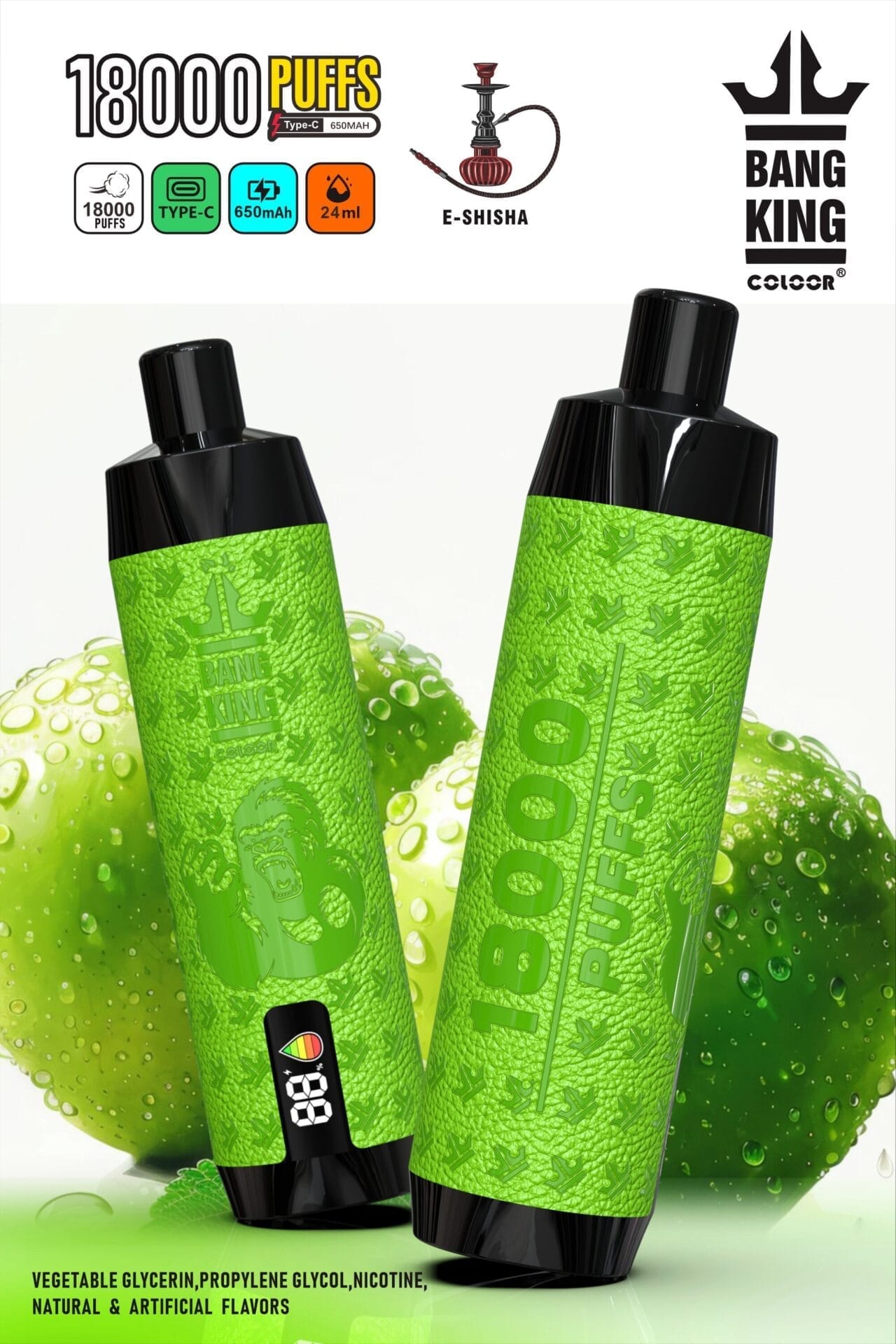 Bang Smart Screen Crown Bar 18000 Puffs | 0%-5% nicotine, bulk vape pen - Image 6