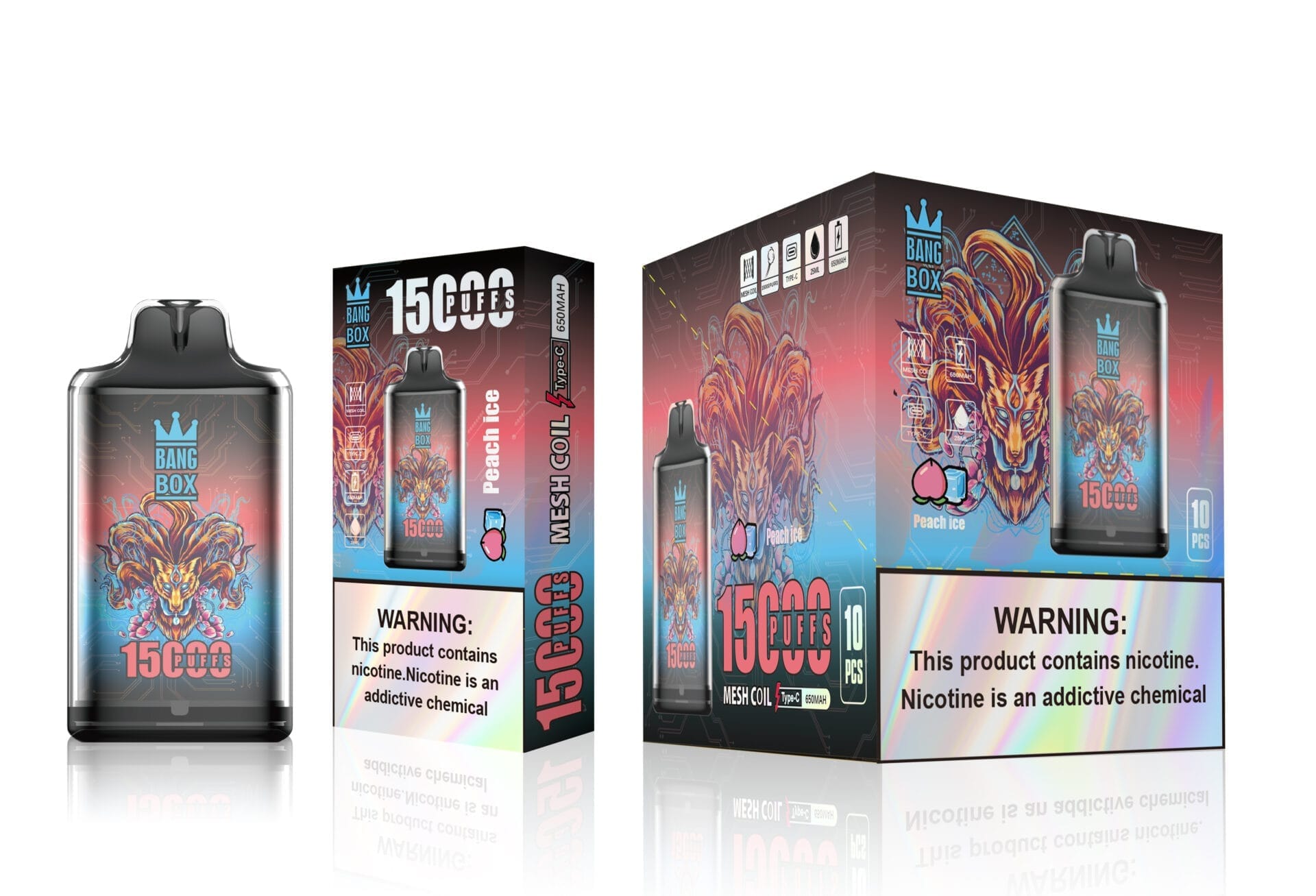 Bang Box 15000 Puffs | 0%-5% nicotine, 25mL, bulk disposable vape - Image 4