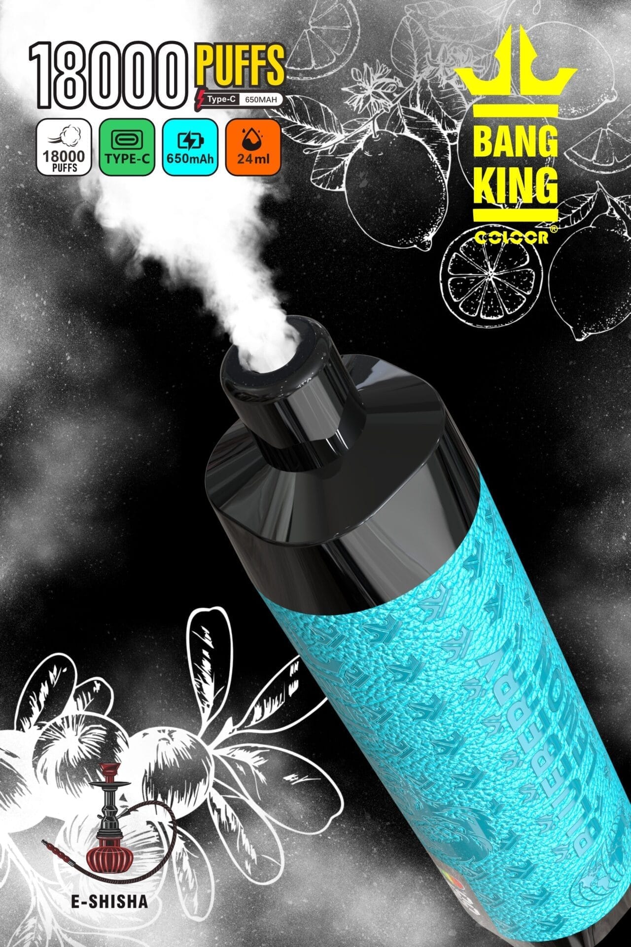 Bang Smart Screen Crown Bar 18000 Puffs | 0%-5% nicotine, bulk vape pen - Image 7