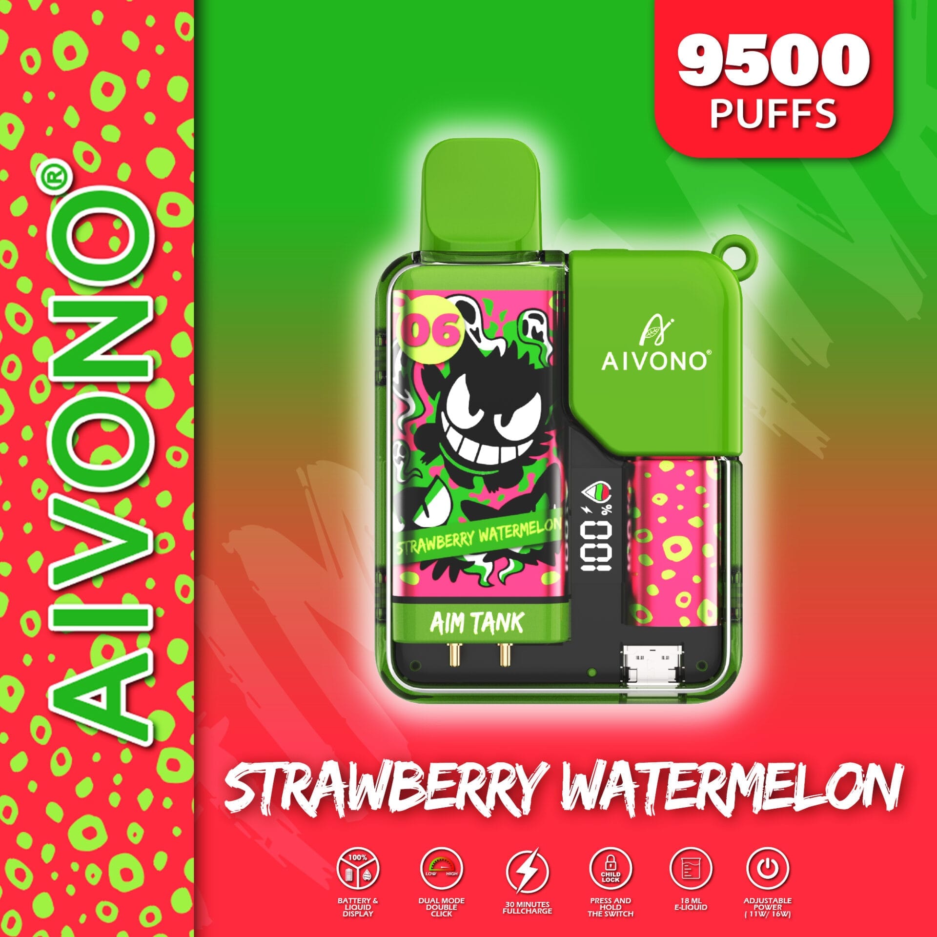AIVONO AIM TANK 9500 Puffs | 0% to 5% nicotine bulk buy wholesale - Image 14