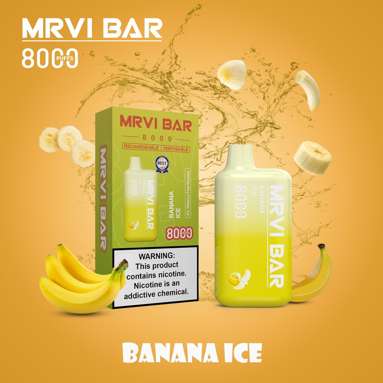 MRVI Bar 8000 Puffs | 5% nicotine, 15mL, portable bulk disposable vape - Image 9
