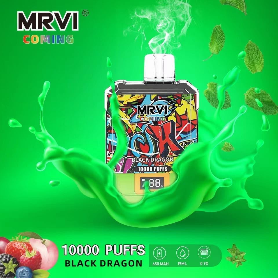 MRVI Coming 10000 Puffs | 0%-5% nicotine, 19mL, 650mAh, power display, bulk disposable vape