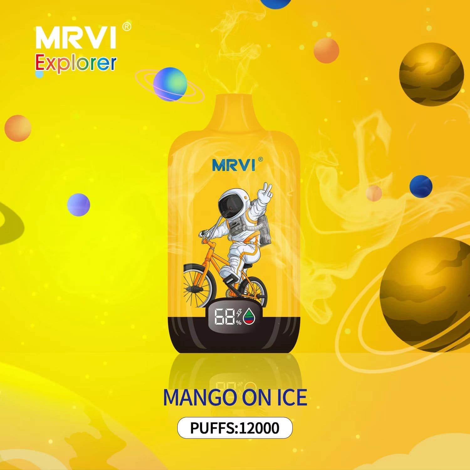 MRVI Explorer 12000 Puffs | 0%-5% nicotine, 22mL, 650mAh, power display, bulk vape - Image 3