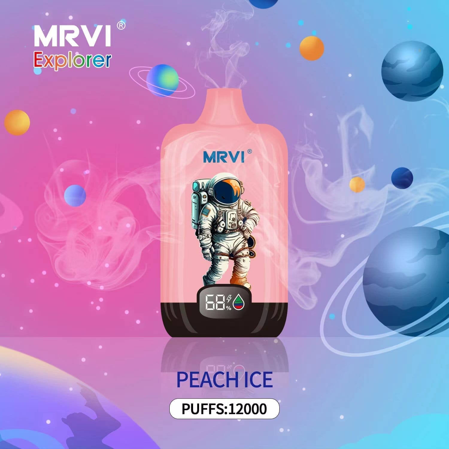 MRVI Explorer 12000 Puffs | 0%-5% nicotine, 22mL, 650mAh, power display, bulk vape