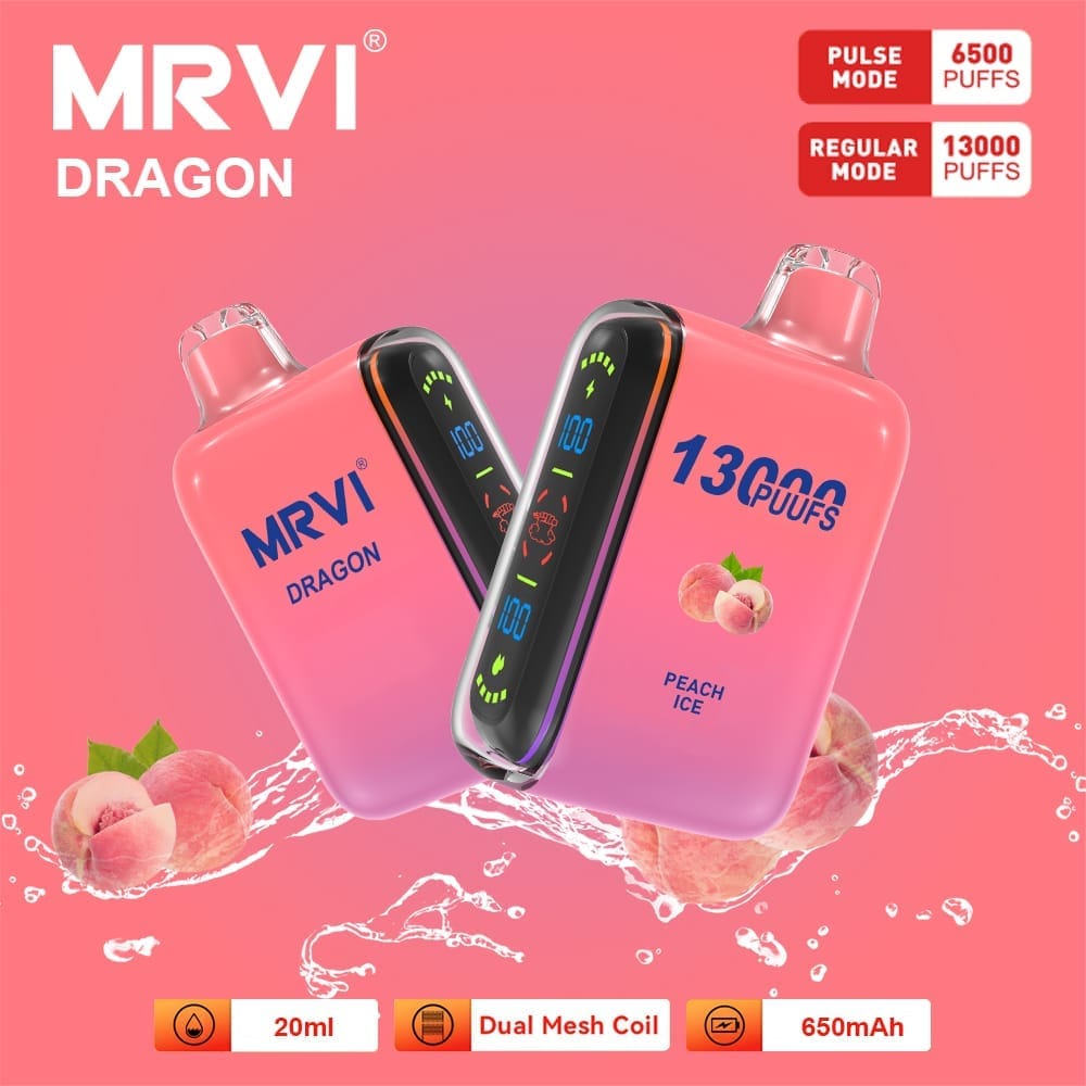 MRVI Dragon 13000 Puffs | 2%-5% nicotine, 20mL, dual mesh, dual mode, bulk vape - Image 3