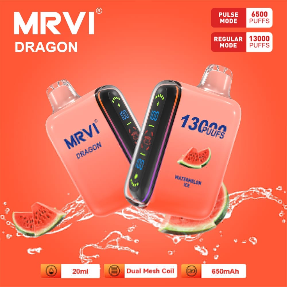 MRVI Dragon 13000 Puffs | 2%-5% nicotine, 20mL, dual mesh, dual mode, bulk vape - Image 5