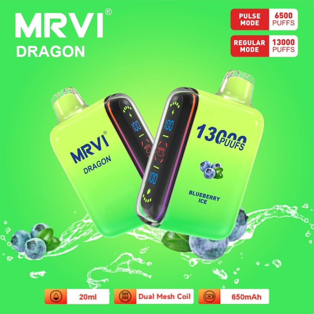 MRVI Dragon 13000 Puffs | 2%-5% nicotine, 20mL, dual mesh, dual mode, bulk vape - Image 7
