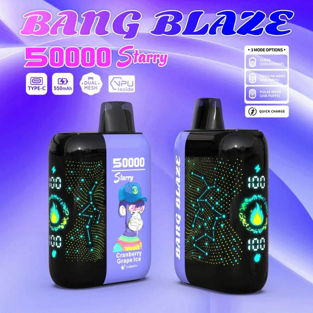 Bang Blaze Starry 50000 Puffs | dual-mode bulk disposable vape wholesale - Image 7