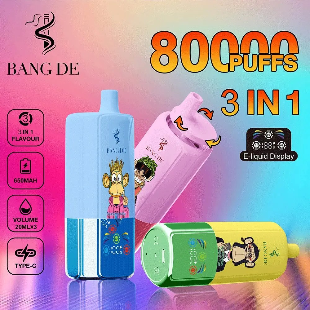 Bang DE 80000 | 3-in-1 80K puffs triple flavor bulk disposable vape wholesale