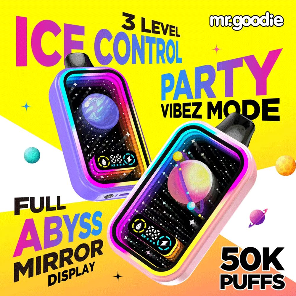 Mr.Goodie 50K | 50000 puffs adjustable ice party mirror display disposable vape