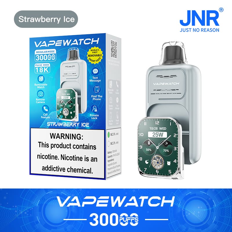 JNR Vape Watch 30000 Puffs | 2% nicotine, 19mL, dual mesh, 1000mAh, smart, quick charge - Image 4