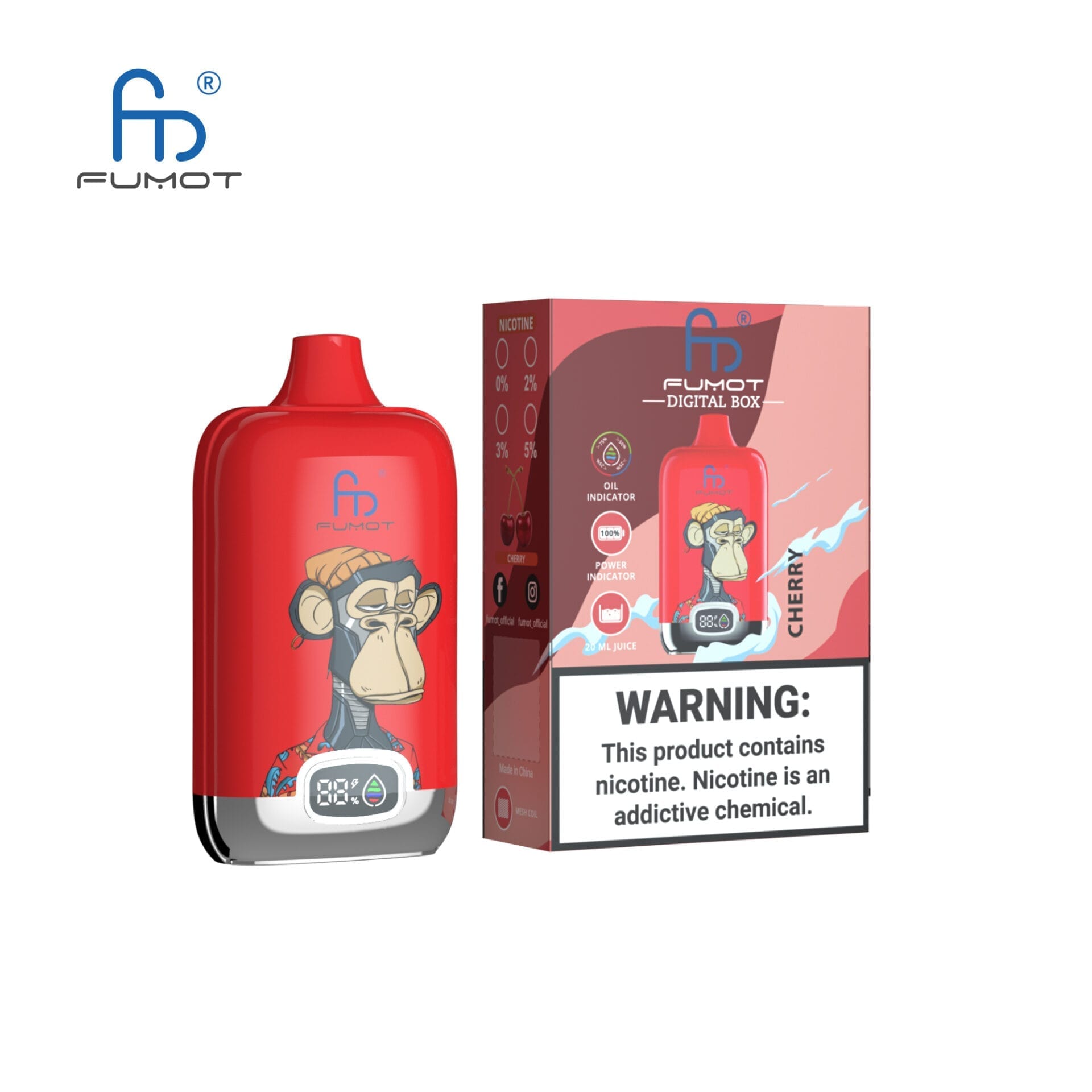 RandM Digital Box 12000 Puffs | 20mL, 850mAh, LCD screen, bulk disposable vape - Image 4