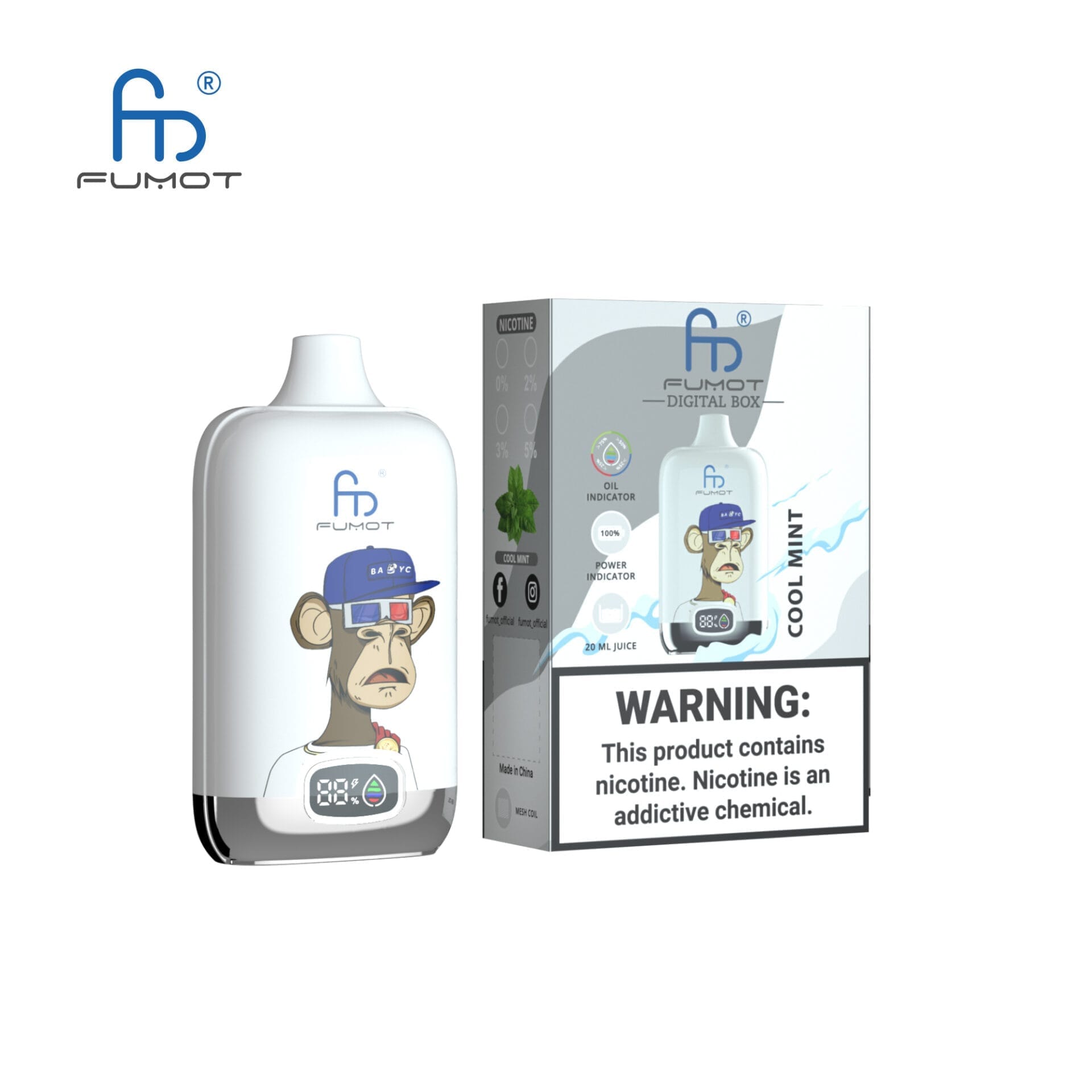 RandM Digital Box 12000 Puffs | 20mL, 850mAh, LCD screen, bulk disposable vape - Image 3