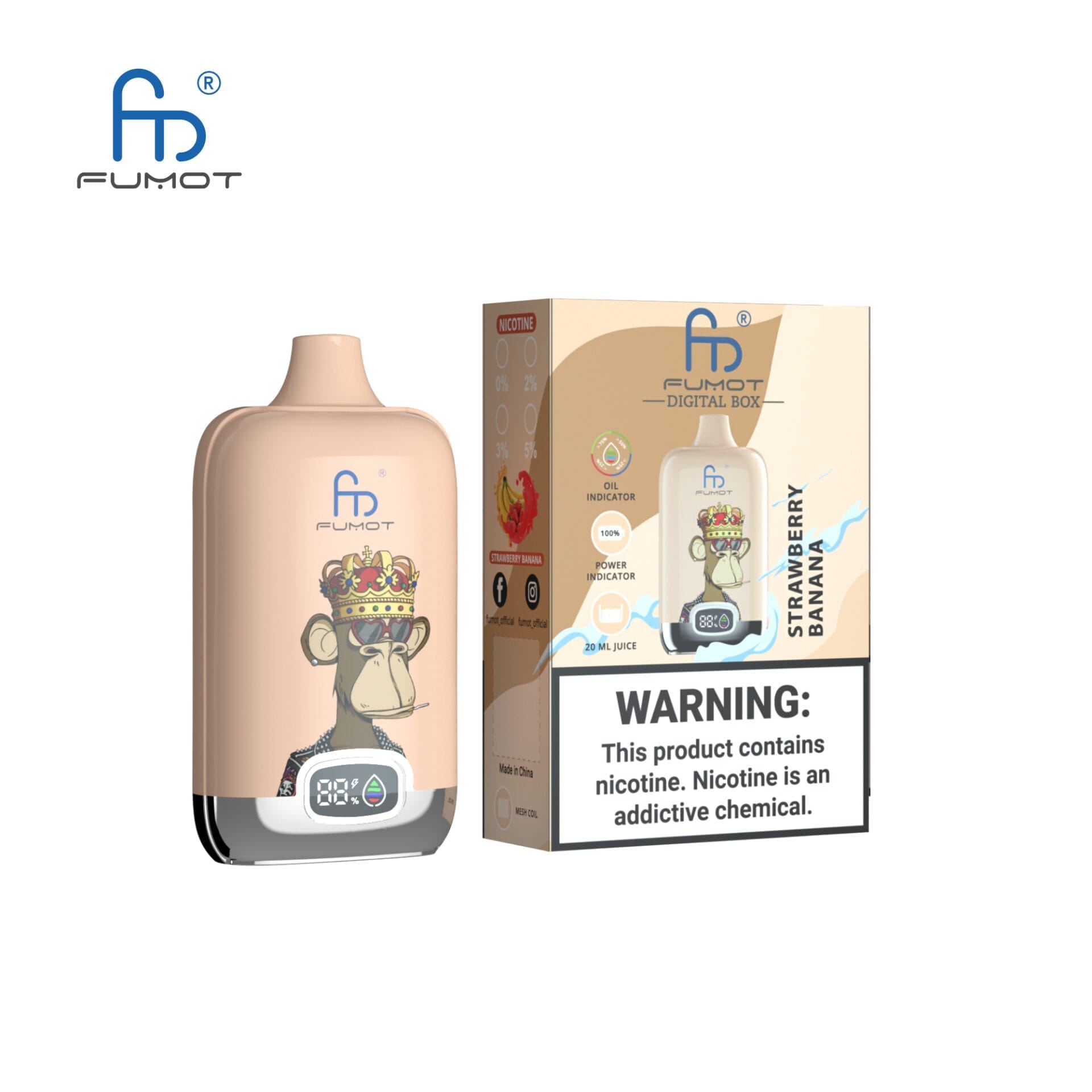 RandM Digital Box 12000 Puffs | 20mL, 850mAh, LCD screen, bulk disposable vape - Image 5