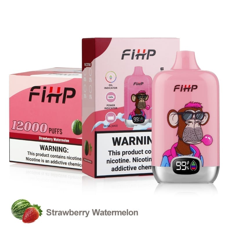 FIHP 12000 Puffs | 2%-5% nicotine, 20mL, LED display, bulk disposable vape - Image 5