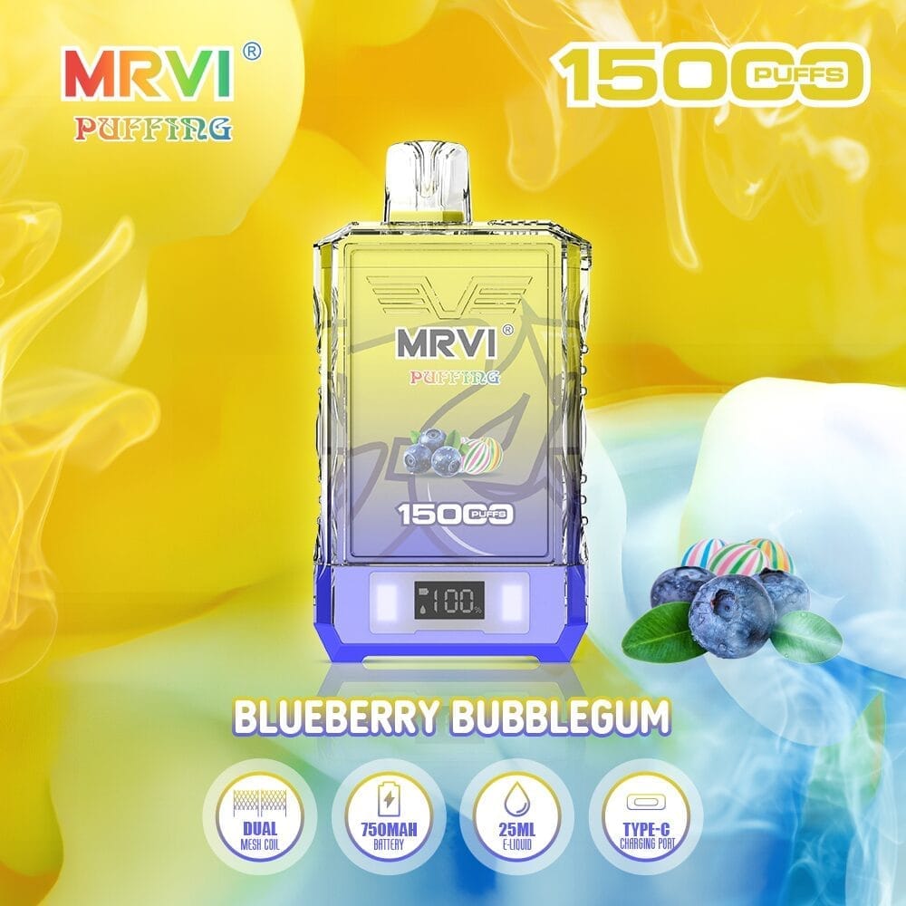 MRVI 15000 Puffs | 2%-5% nicotine, 25mL, dual mesh, power display, bulk vape - Image 6