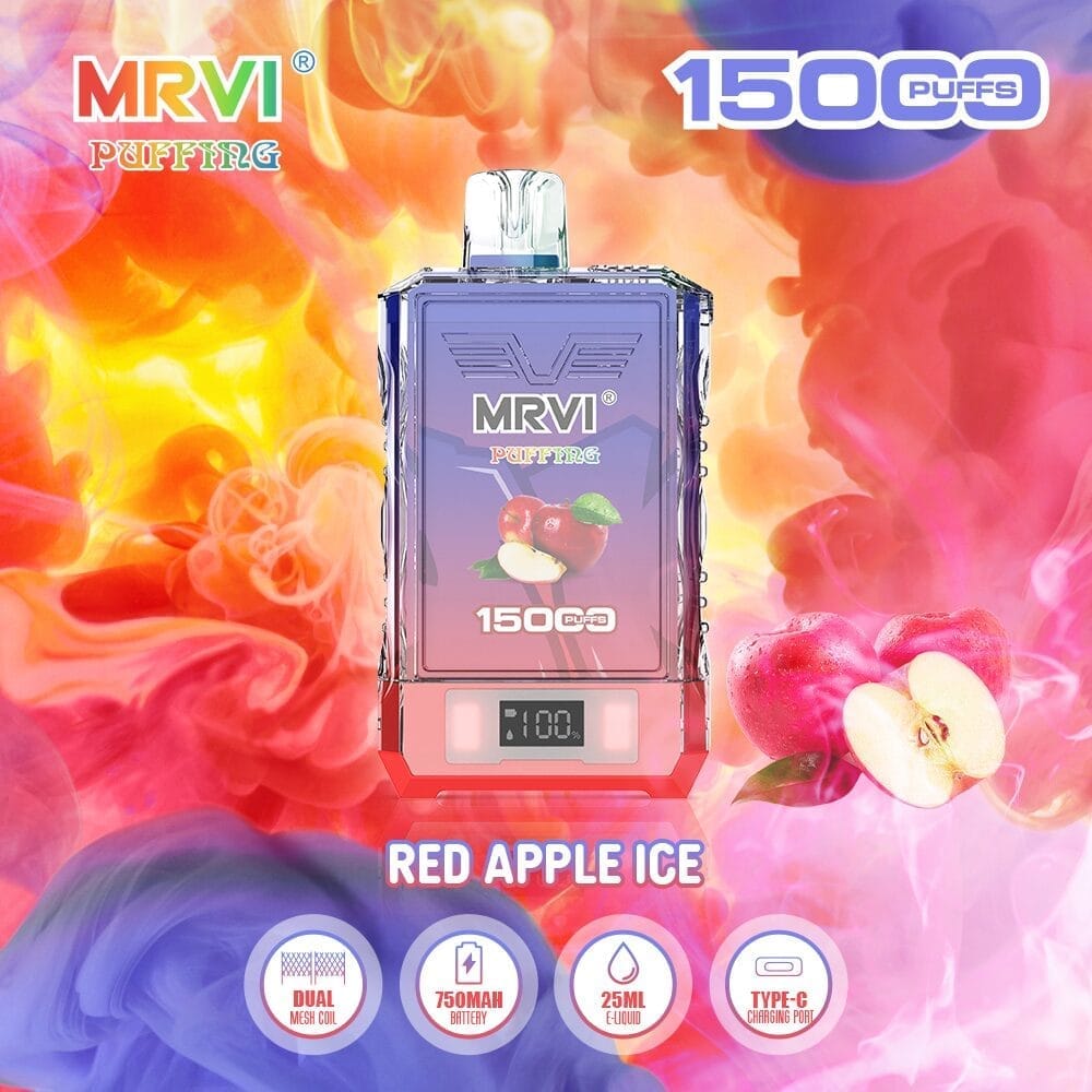 MRVI 15000 Puffs | 2%-5% nicotine, 25mL, dual mesh, power display, bulk vape - Image 2