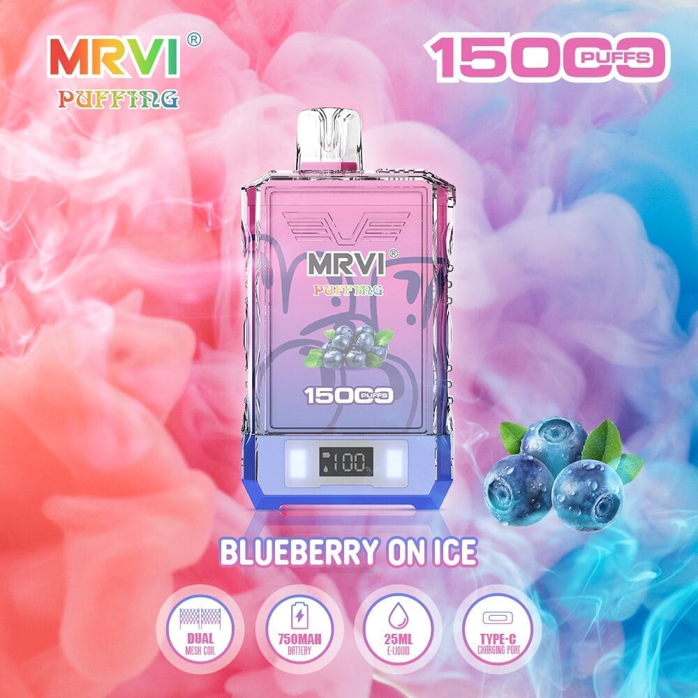 MRVI 15000 Puffs | 2%-5% nicotine, 25mL, dual mesh, power display, bulk vape - Image 3