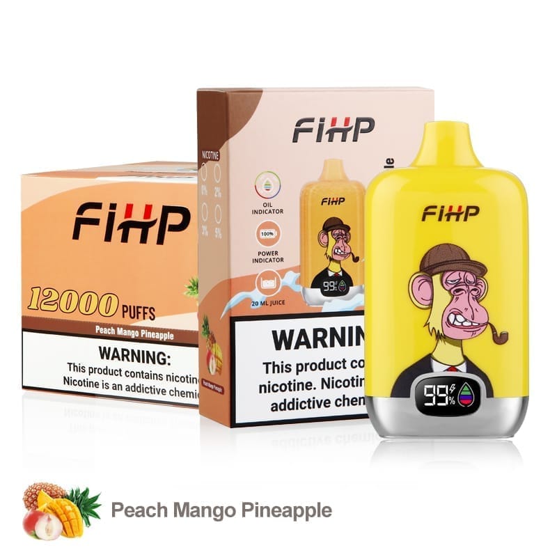 FIHP 12000 Puffs | 2%-5% nicotine, 20mL, LED display, bulk disposable vape - Image 6