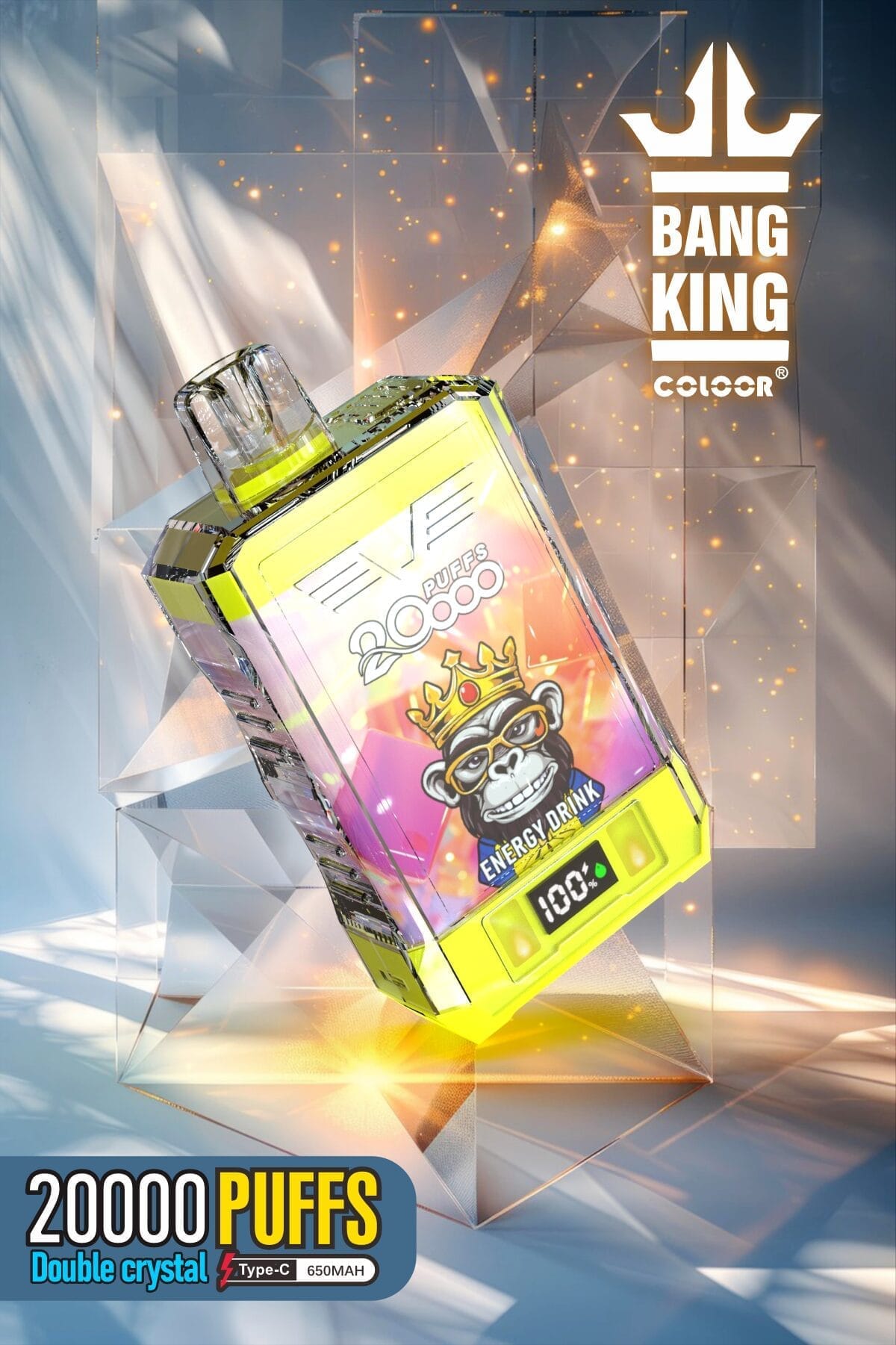 Bang King Double Crystal 20000 Puffs | 0%-5% nicotine, 25mL, 650mAh, bulk vape