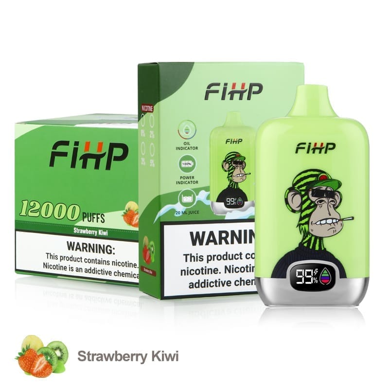 FIHP 12000 Puffs | 2%-5% nicotine, 20mL, LED display, bulk disposable vape - Image 7