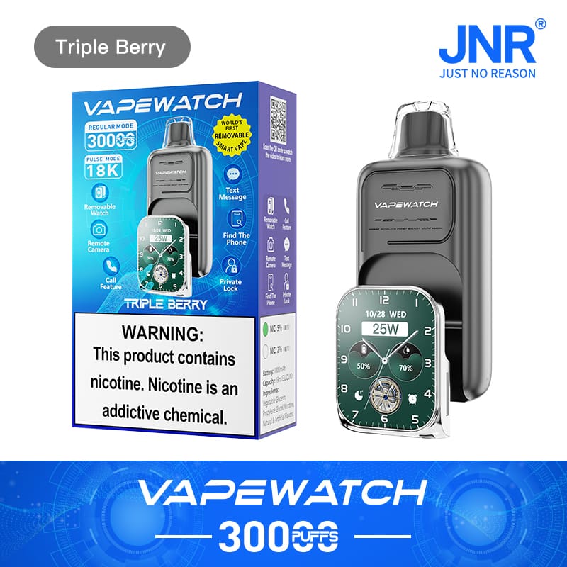 JNR Vape Watch 30000 Puffs | 2% nicotine, 19mL, dual mesh, 1000mAh, smart, quick charge - Image 8