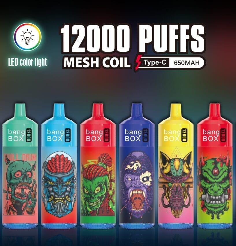 Bang Box 12000 Puffs | 0%-5% nicotine, 20mL, mesh coil, bulk disposable vape