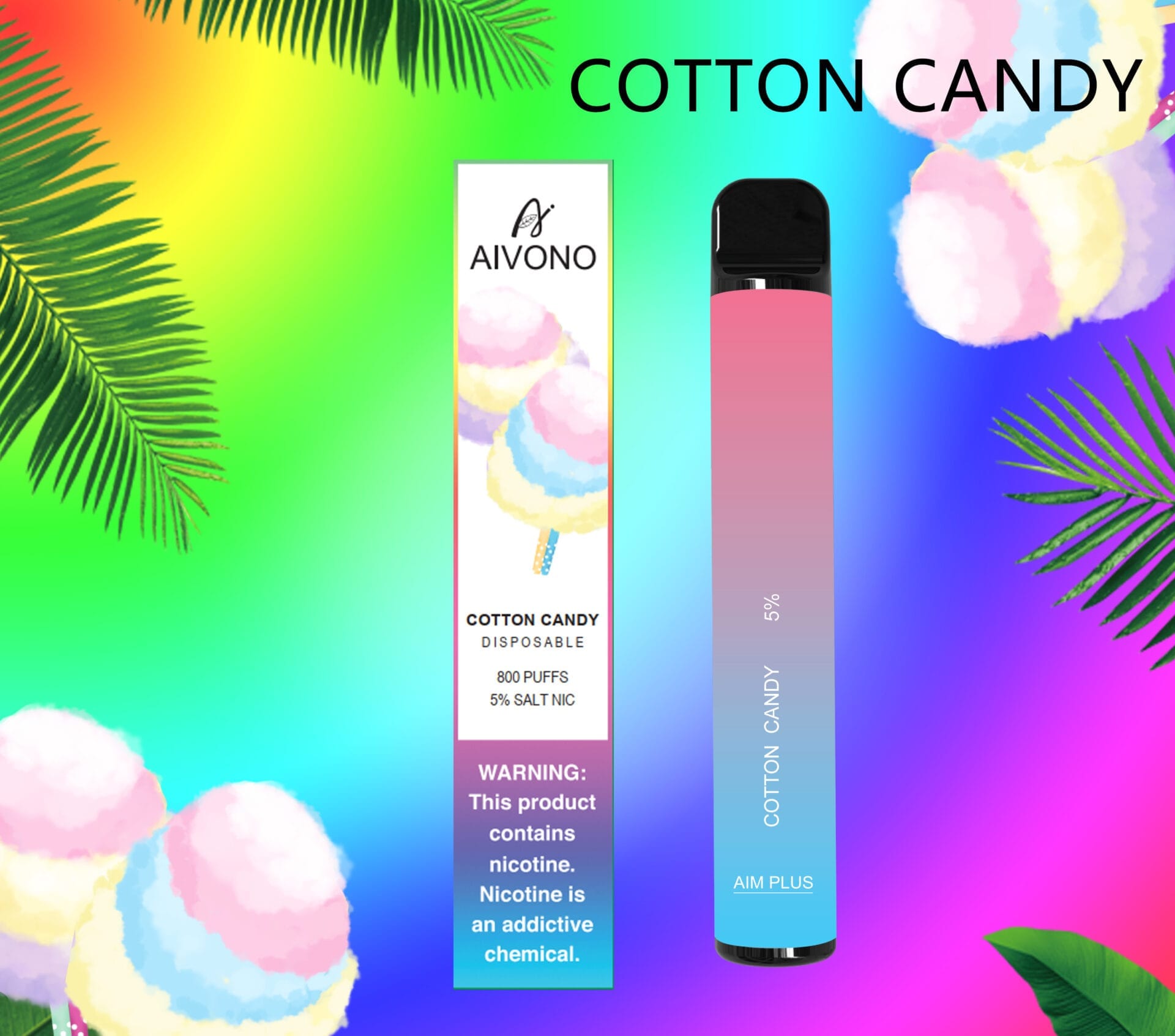 Aivono AIM Plus 800 Puffs | 0%-5% nicotine, 3.2mL, 550mAh, TPD certified, bulk disposable vape - Image 10