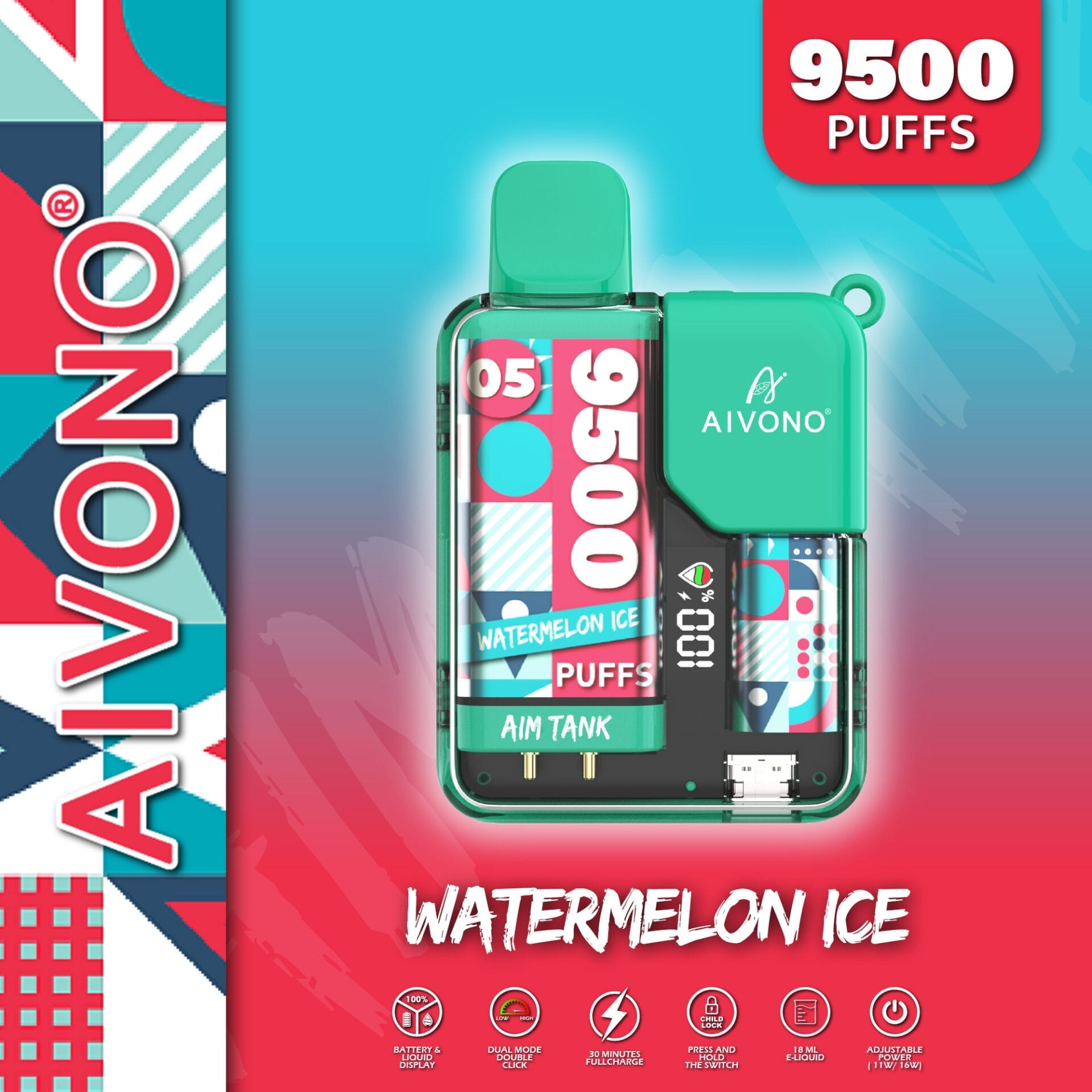AIVONO AIM TANK 9500 Puffs | 0% to 5% nicotine bulk buy wholesale - Image 6