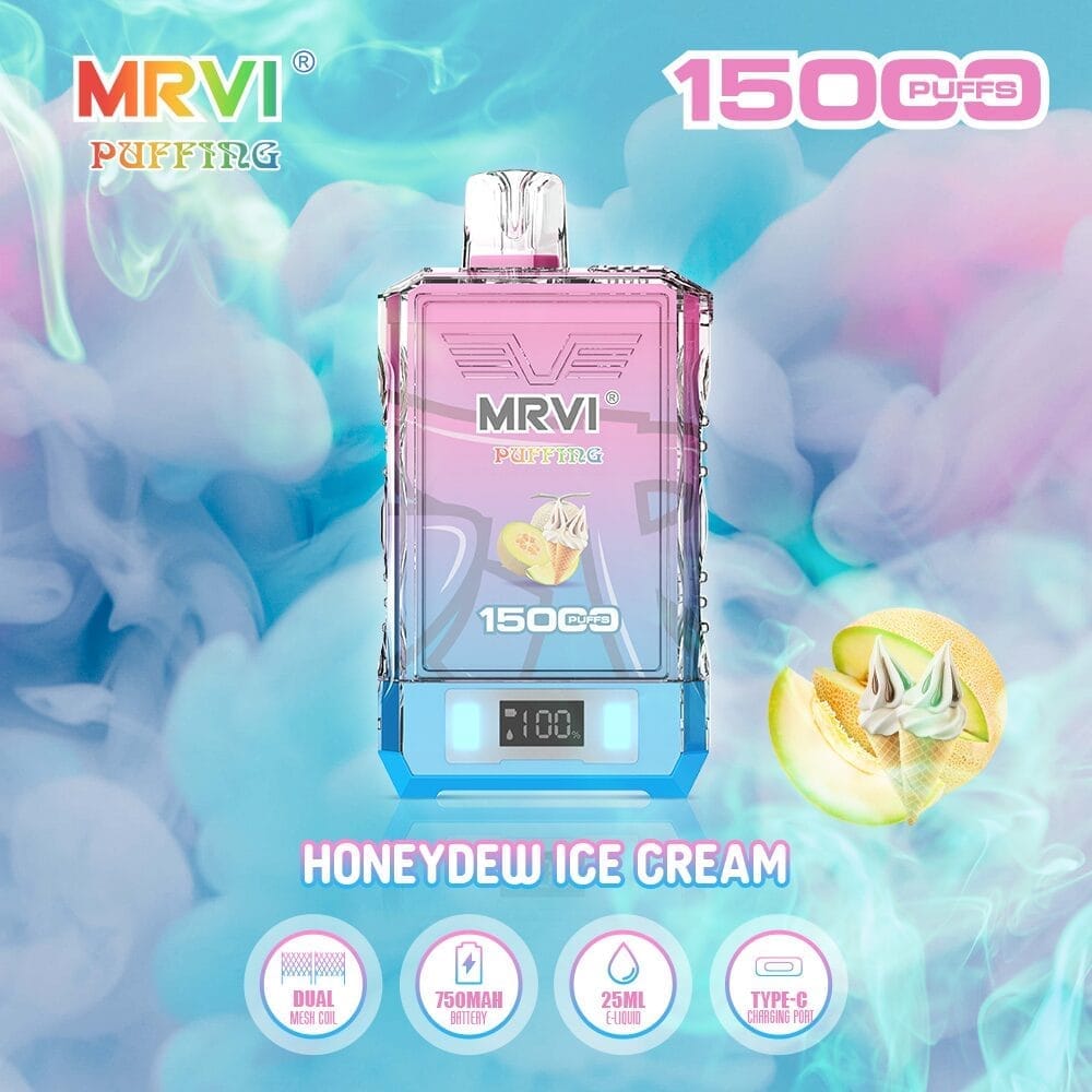 MRVI 15000 Puffs | 2%-5% nicotine, 25mL, dual mesh, power display, bulk vape - Image 7