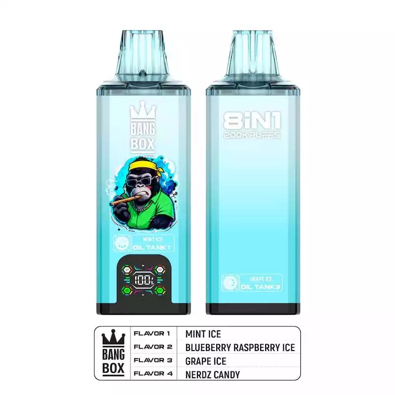 BANG BOX 200K | 8-in-1 200000 puffs, quad coil, power display, bulk disposable vape - Image 5